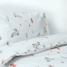 Load image into Gallery viewer, Woodland design - 100% Organic Cotton Kids Duvet Cover and Pillow Case Set - littlefeifei